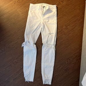 American eagle white high rise skinny jeans